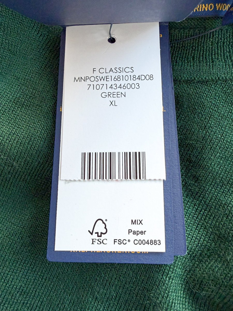 Ralph Lauren Polo Green Merino Jumper - Imagen 8