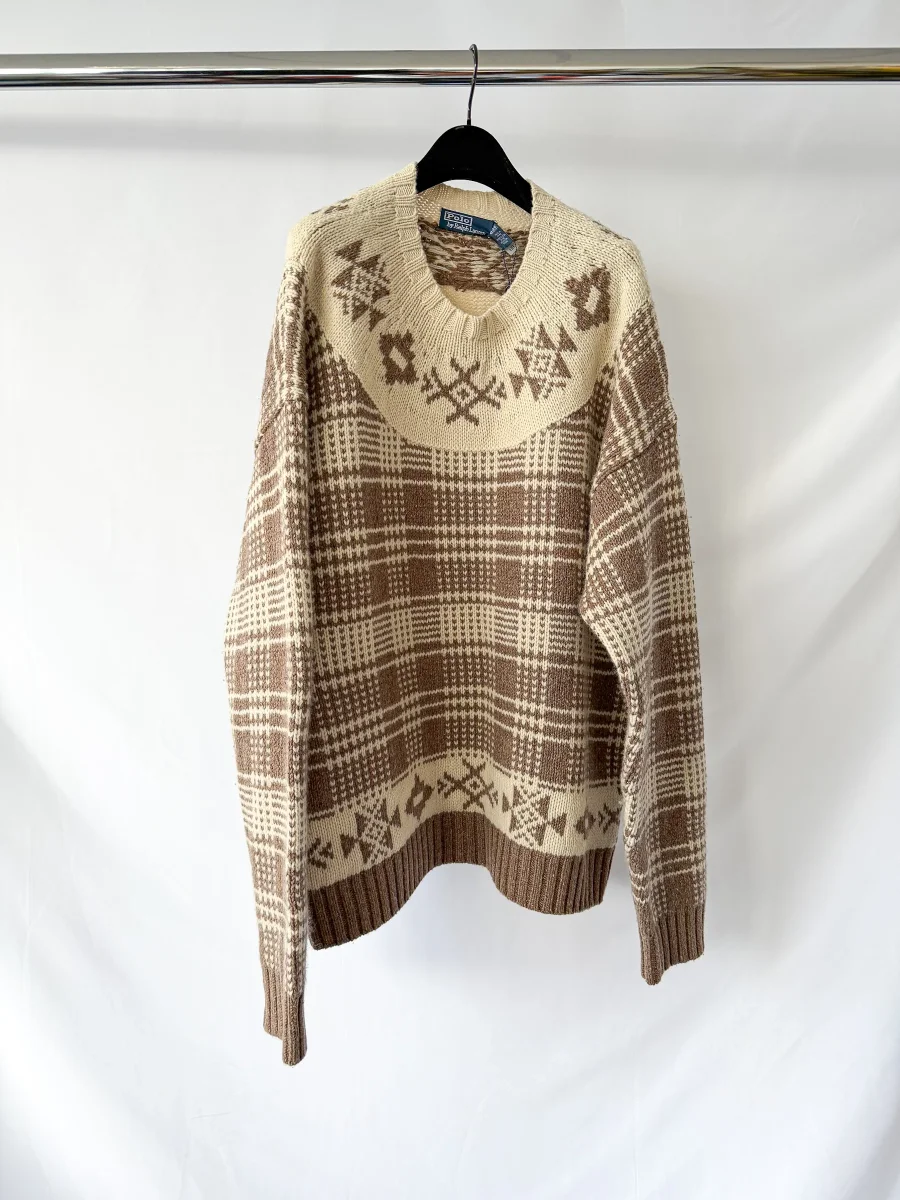 Ralph Lauren Polo Plaid Wool Linen Jumper - Imagen 7