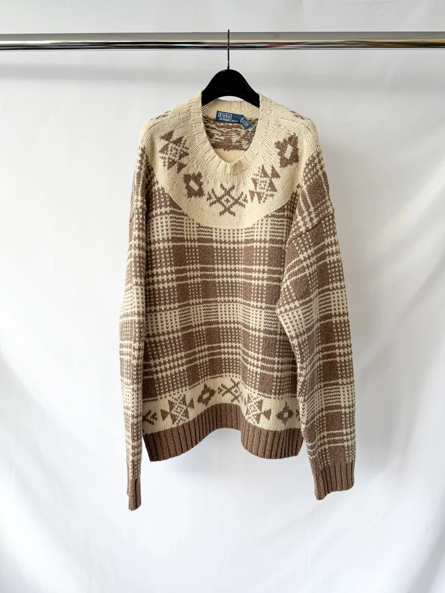 Ralph Lauren Polo Plaid Wool Linen Jumper - Imagen 8