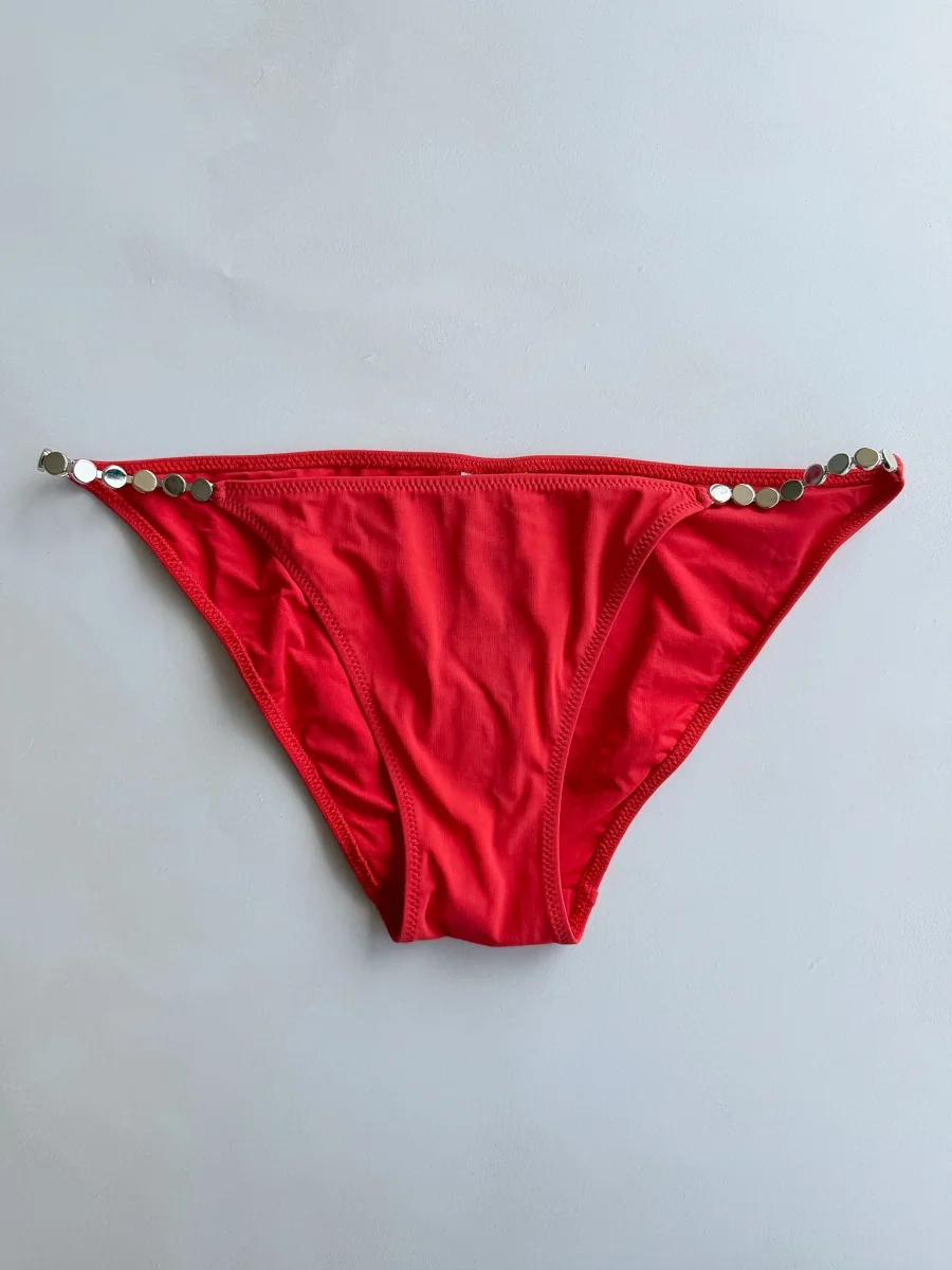 Pain De Sucre Red Chain Sides Bikini Bottom in Ciron