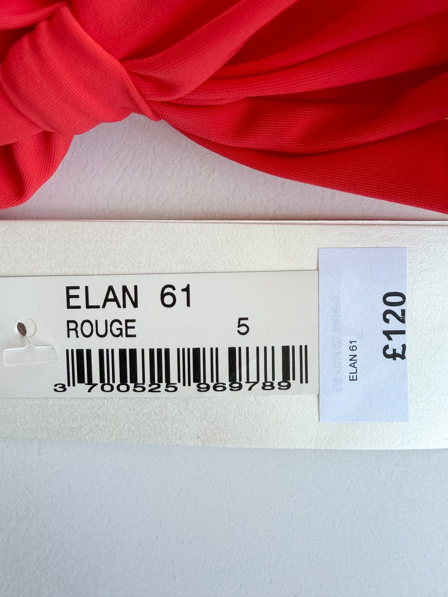 Pain De Sucre Red Halterneck Tie-Up Bikini Top in Elan - Imagen 5