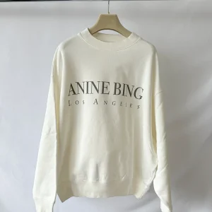 Anine Bing Jaci Los Angeles Relaxed Cotton Jersey Sweatshirt