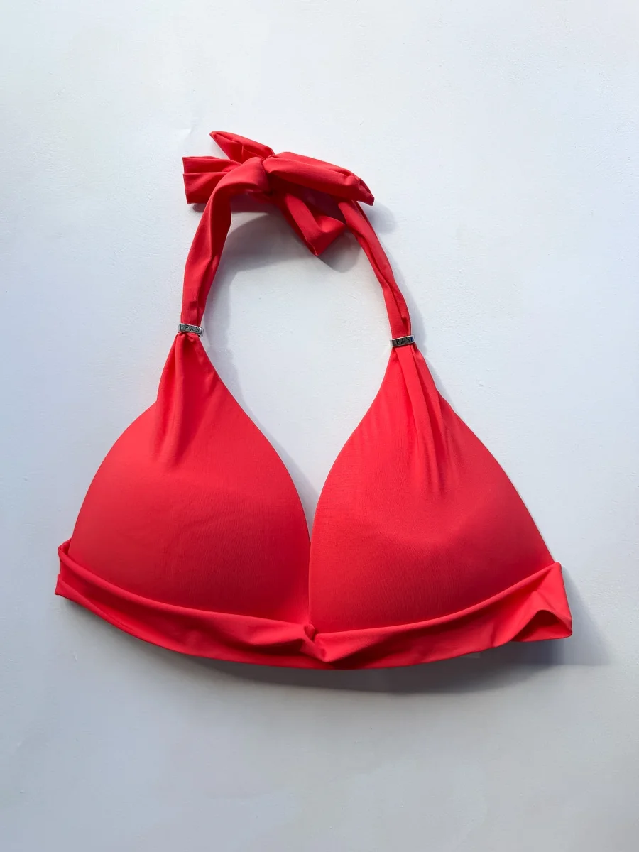 Pain De Sucre Rouge Halterneck Tie Bikini Top in Diva
