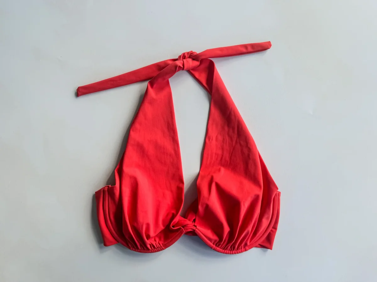 Pain De Sucre Red Underwired Bikini Top in Fabia