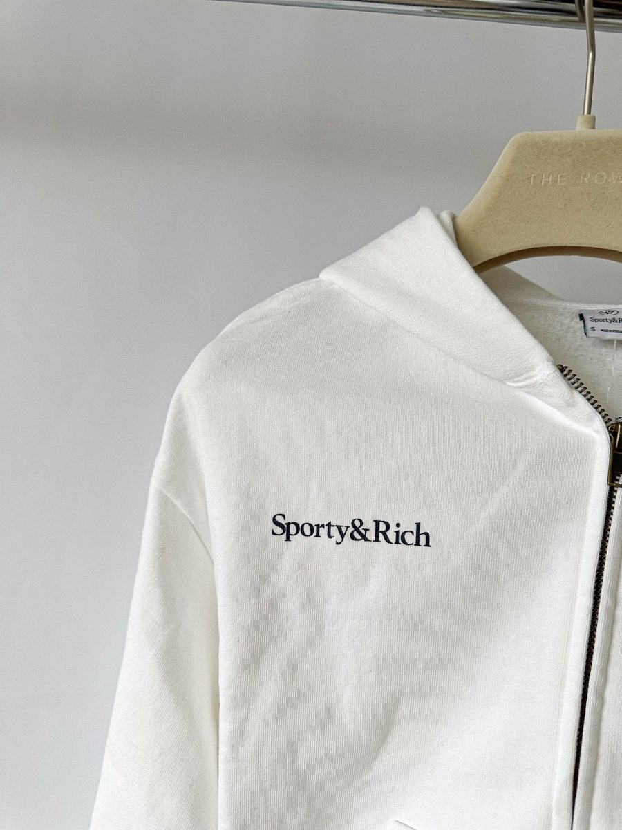 Sporty & Rich for '47 x The New York Yankees Homerun Printed Cotton Crop Hoodie - Imagen 3