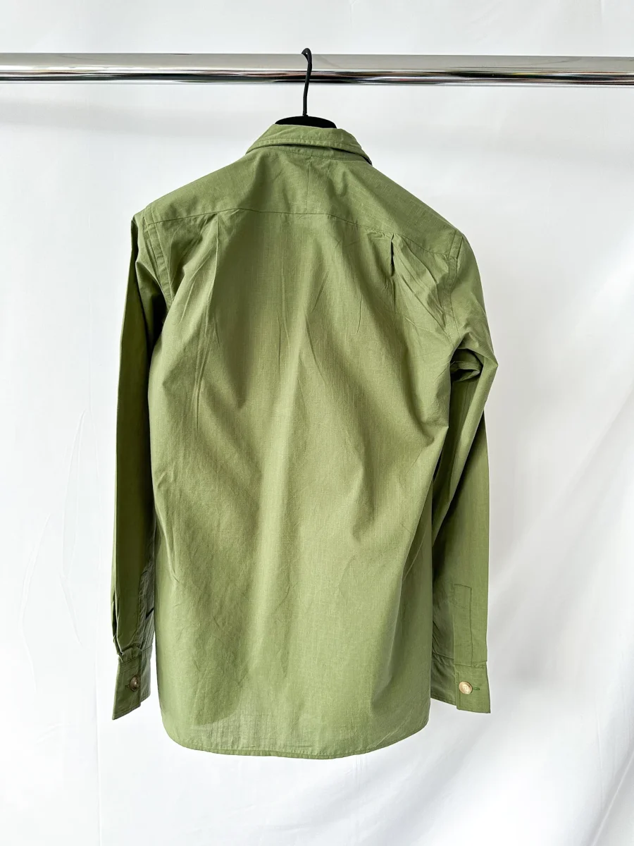 Drake's Green Cotton Ripstop Overshirt Shirt Jacket - Imagen 3