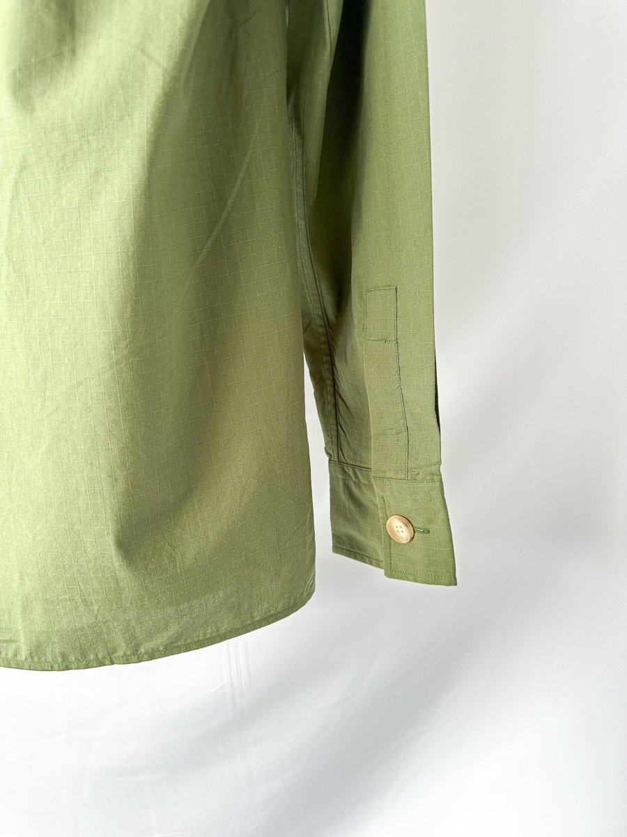 Drake's Green Cotton Ripstop Overshirt Shirt Jacket - Imagen 6
