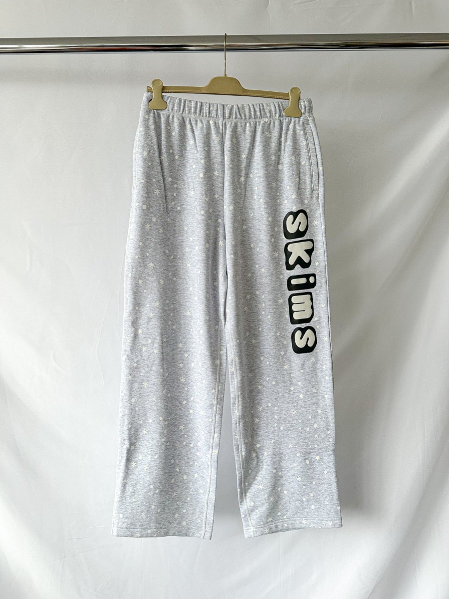 SKIMS x Cactus Plant Flea Market Logo Grey Fleece Drawstring Sweatpants - Imagen 4