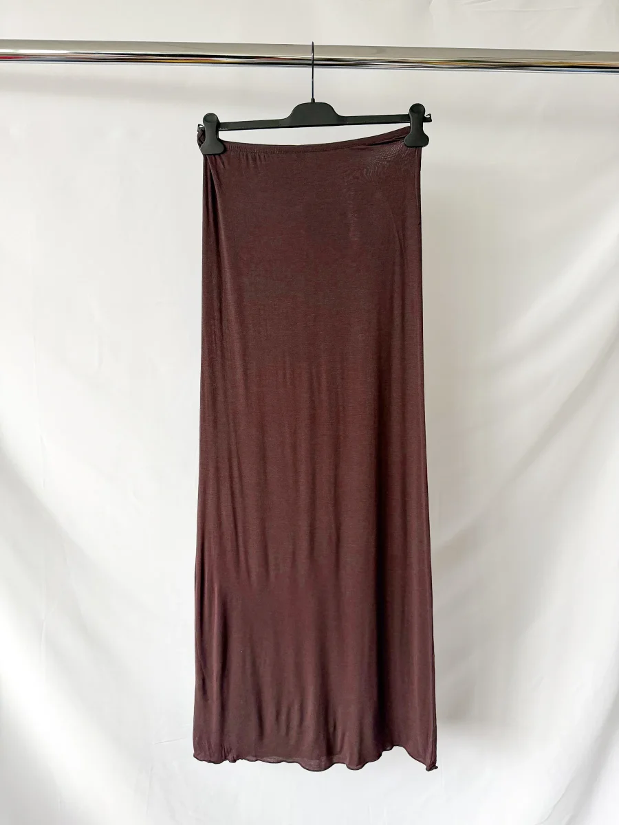 Skims Brown Sheer Modal Long Skirt - Imagen 3