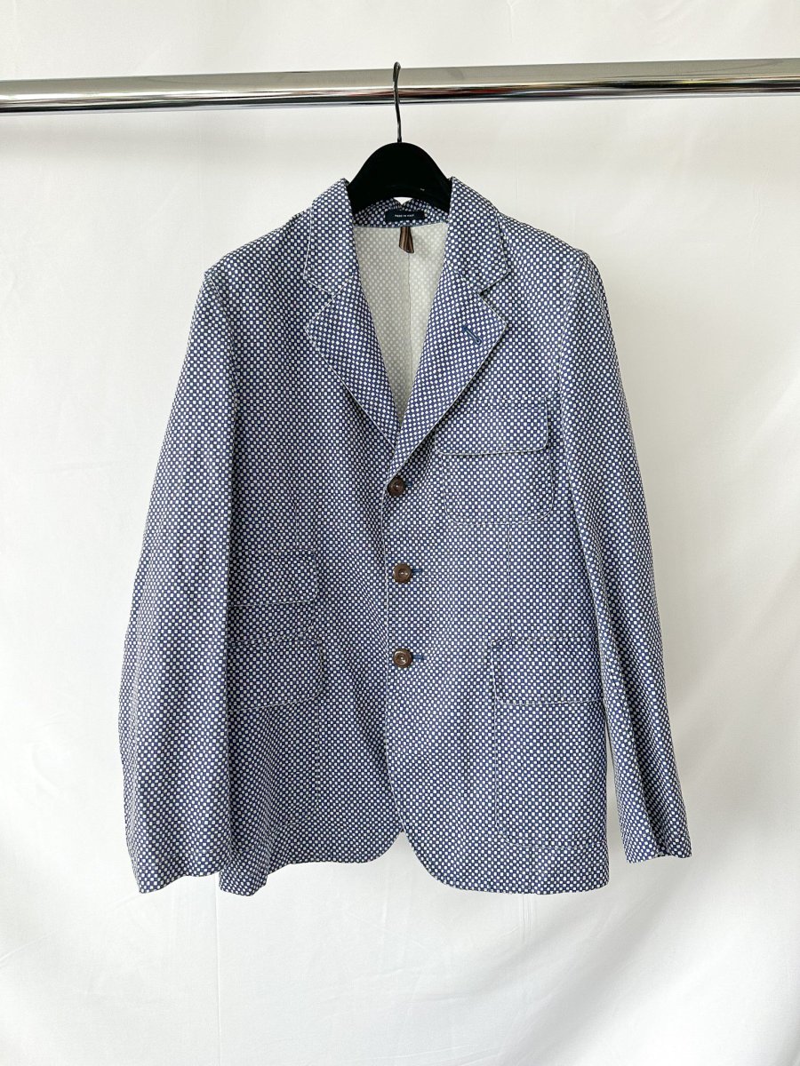 Drake's Mk 4 Games Blazer In Navy Blue Checkboard - Imagen 3