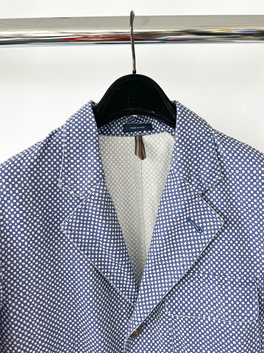 Drake's Mk 4 Games Blazer In Navy Blue Checkboard - Imagen 5