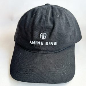 Anine Bing Logo Jeremy Black Baseball Cap