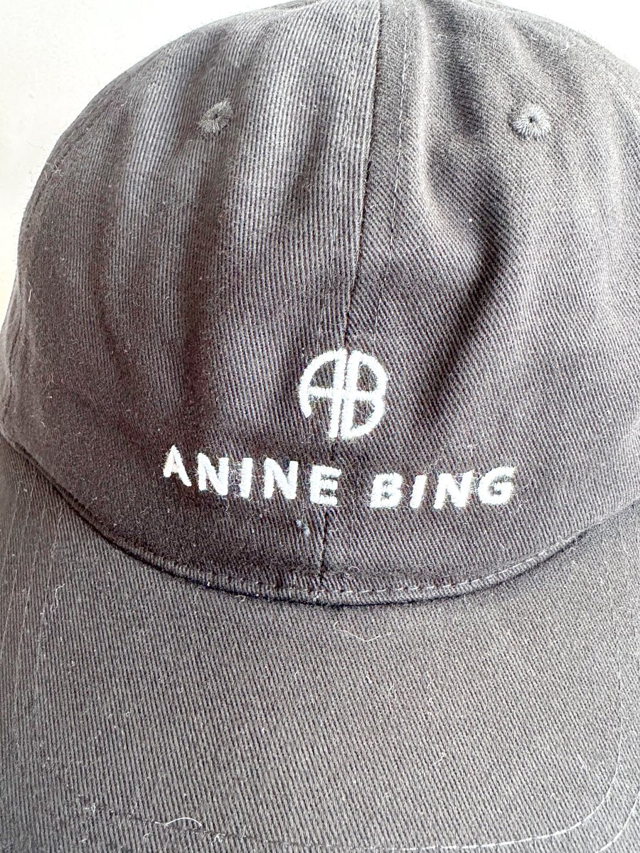 Anine Bing Logo Jeremy Black Baseball Cap - Imagen 3
