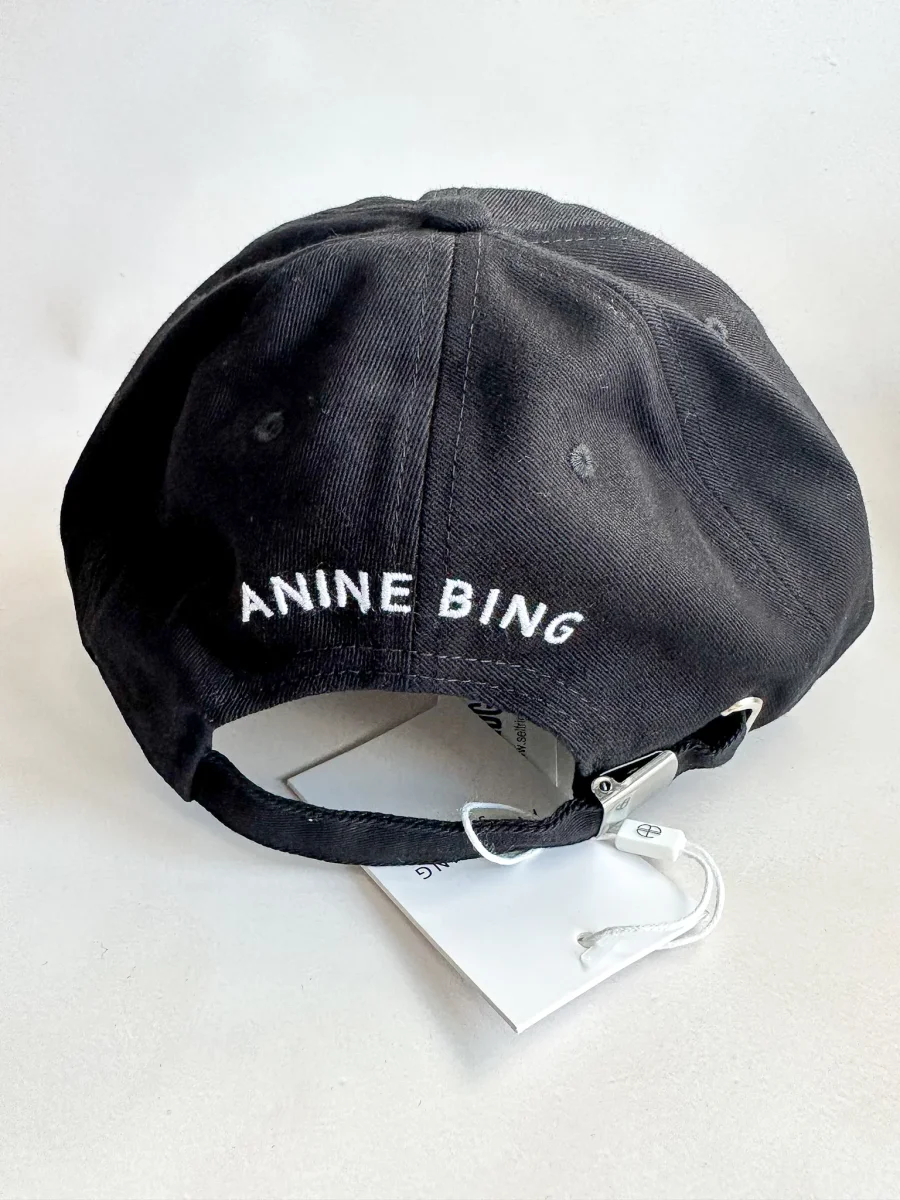 Anine Bing Logo Jeremy Black Baseball Cap - Imagen 4
