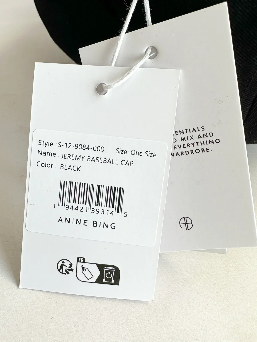 Anine Bing Logo Jeremy Black Baseball Cap - Imagen 6