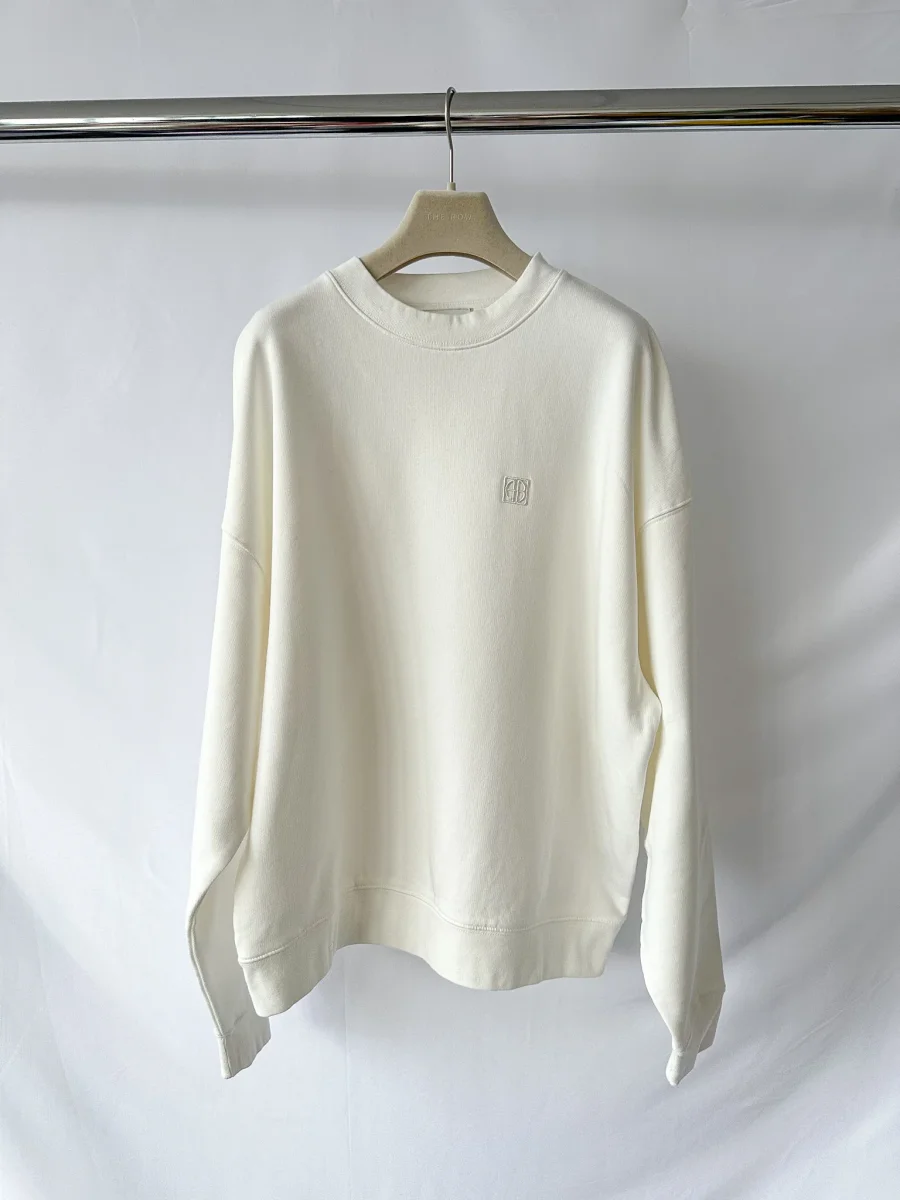 Anine Bing Miles White Logo Embroidered Sweatshirt - Imagen 3