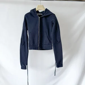 Ottolinger Navy Blue Fitted Zip Hoodie