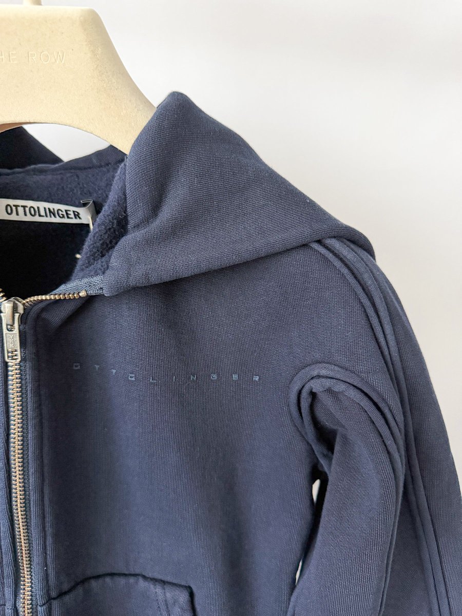 Ottolinger Navy Blue Fitted Zip Hoodie - Imagen 3