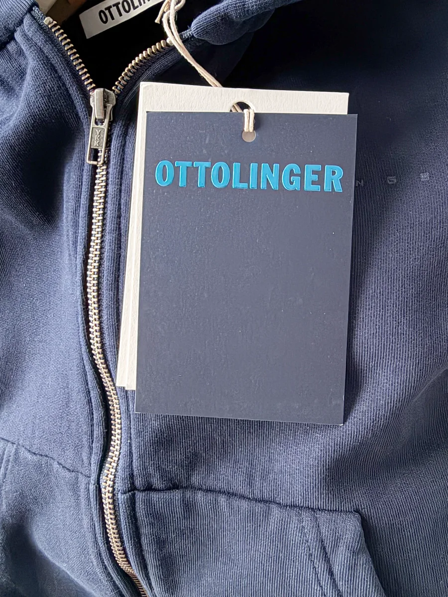 Ottolinger Navy Blue Fitted Zip Hoodie - Imagen 6