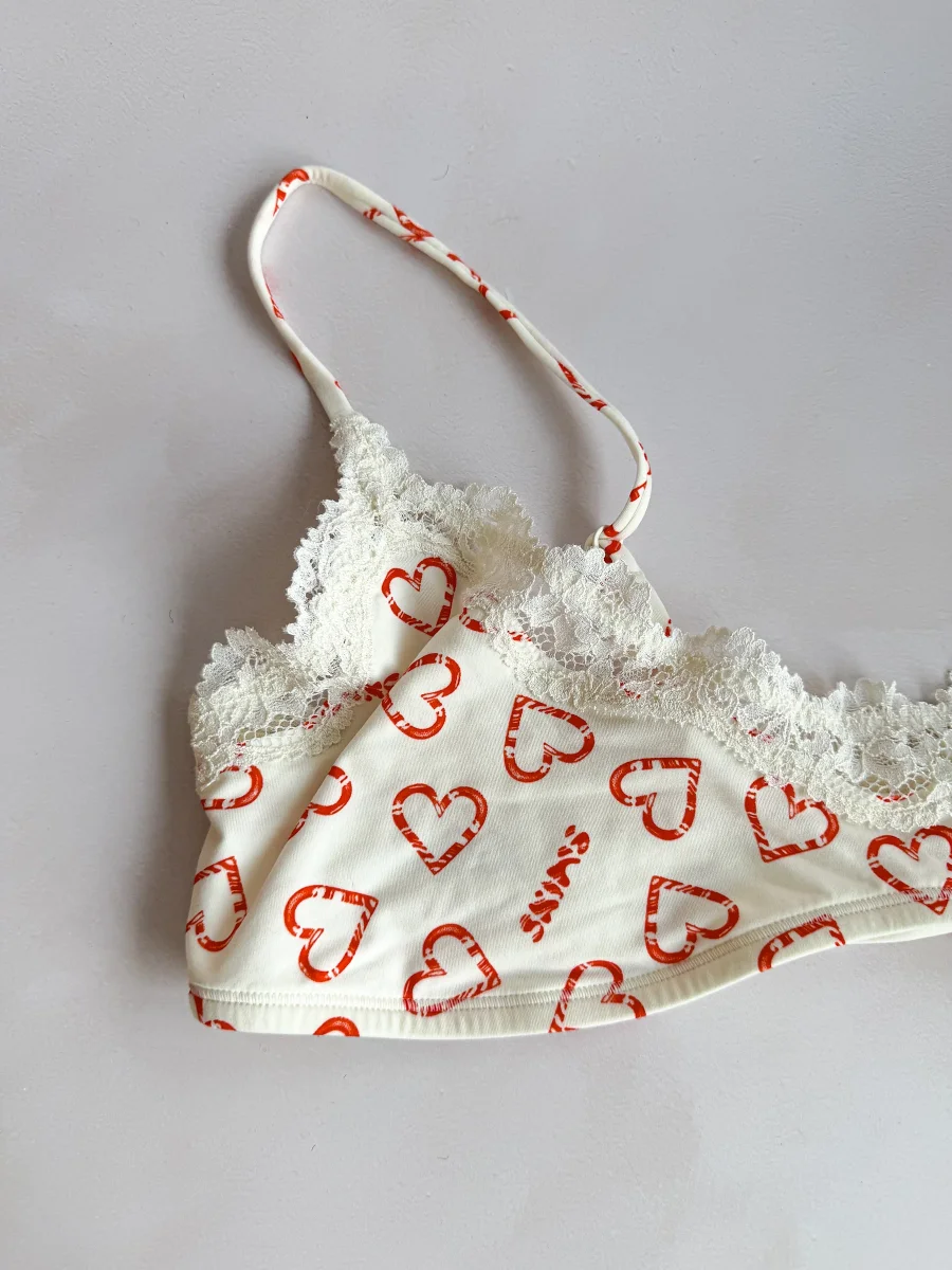 Skims Valentine's Scoop Lace-Trim Jersey Pack Of Two Bralettes - Imagen 8