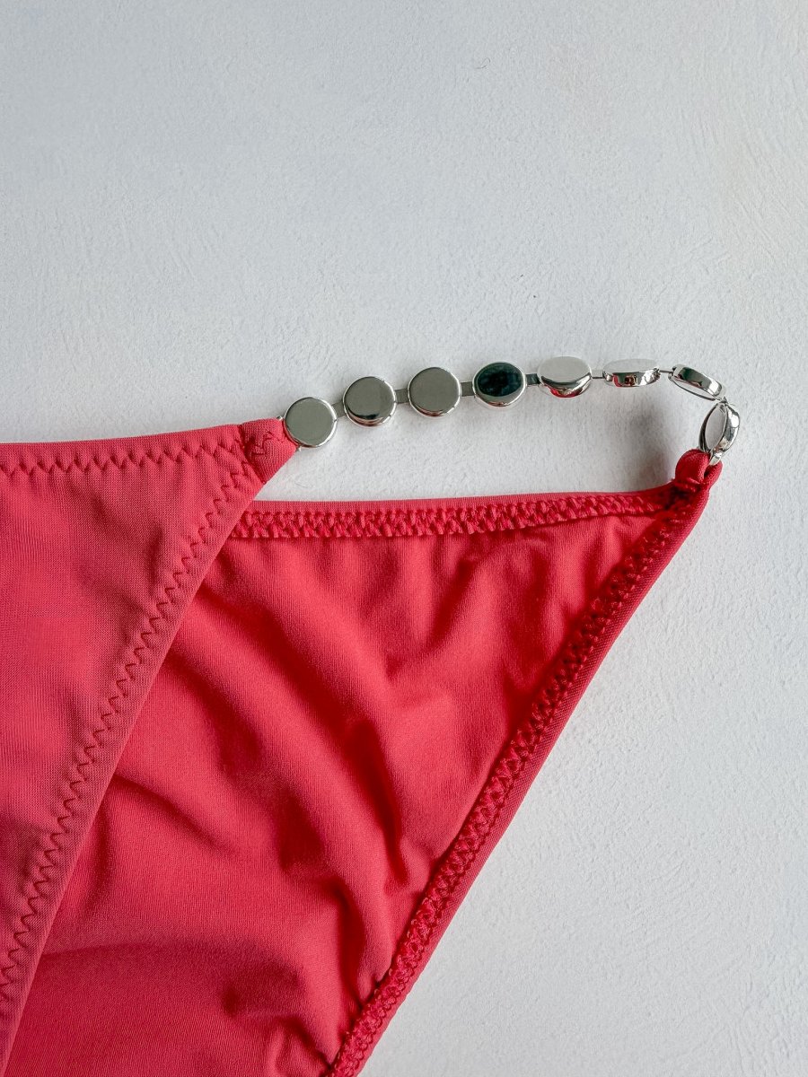 Pain De Sucre Blush Pink Chain Sides Bikini Bottom in Ciron - Imagen 8