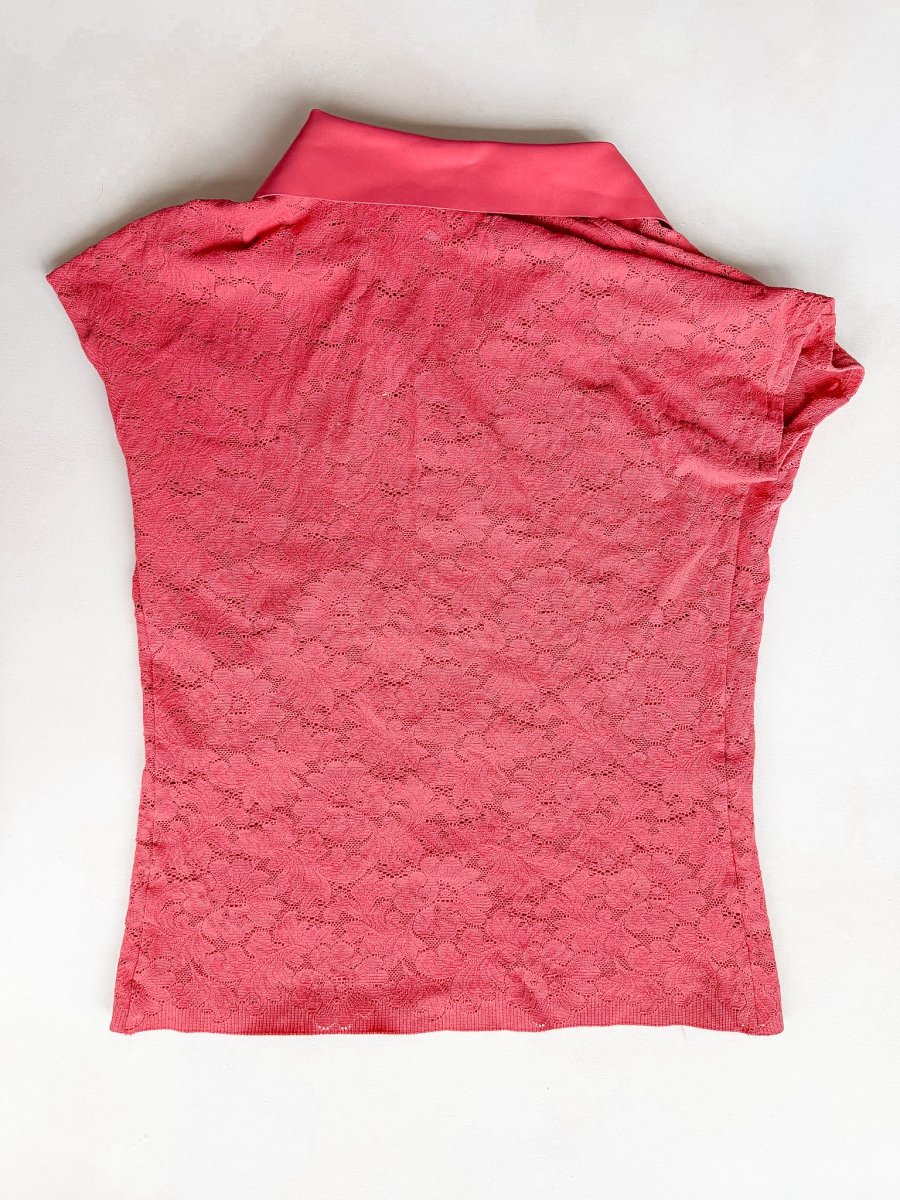 Pain De Sucre Blush Pink Lace Button Blouse Top in Giny - Imagen 4