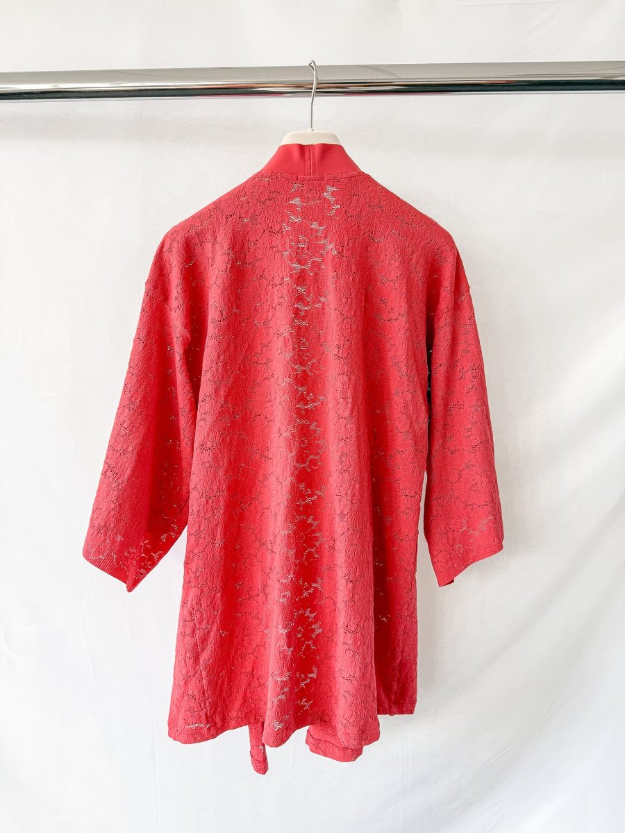 Pain De Sucre Blush Pink Lace Coverup Beach Robe Cardigan in Kyo - Imagen 7