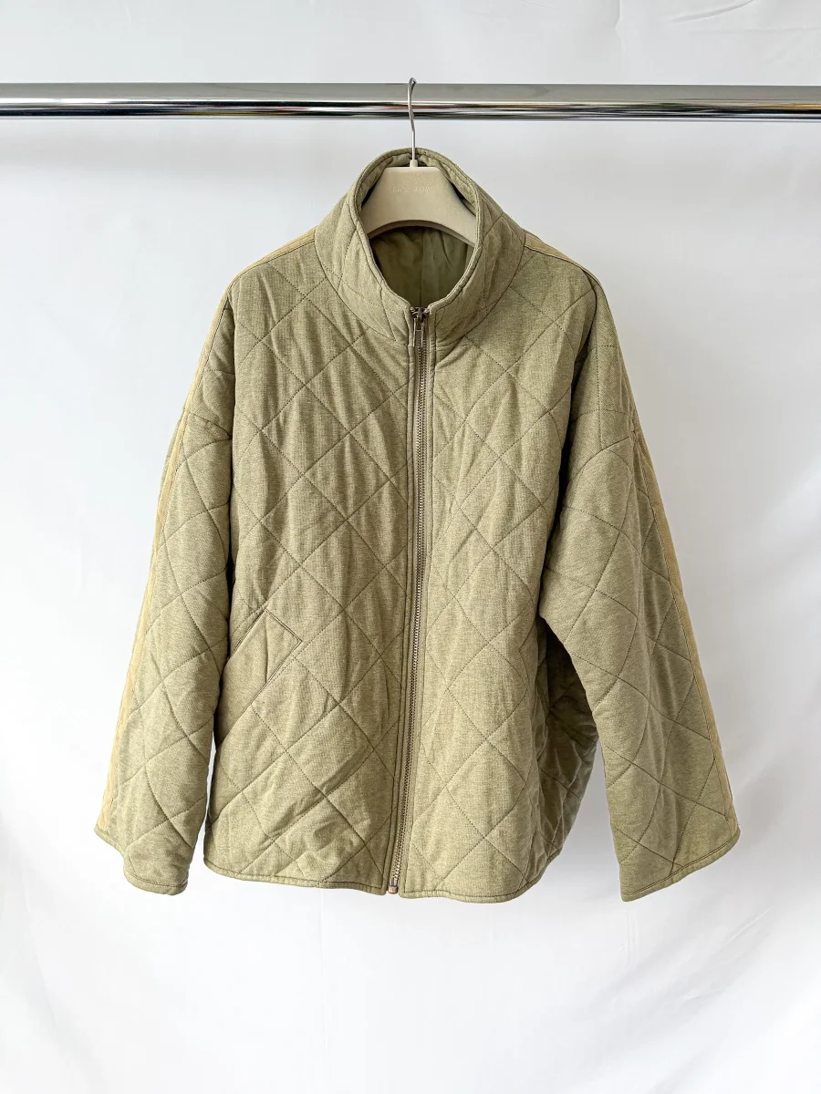 7 For All Mankind Beige Quilt Jacket - Imagen 3