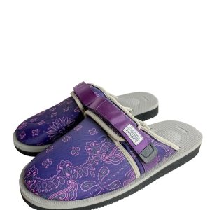 Suicoke Zavo Cab Purple Paisley Slip On Strap Mule Sandals NO BOX