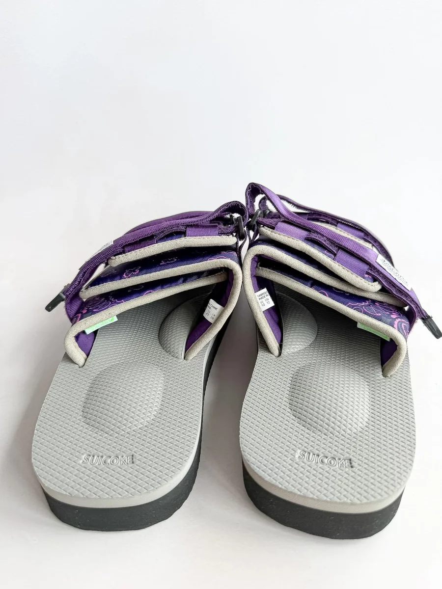 Suicoke Moto Cab Purple Paisley Sandals Sliders - Imagen 5