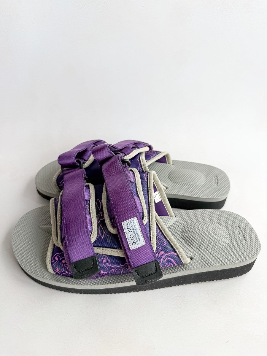 Suicoke Moto Cab Purple Paisley Sandals Sliders - Imagen 7