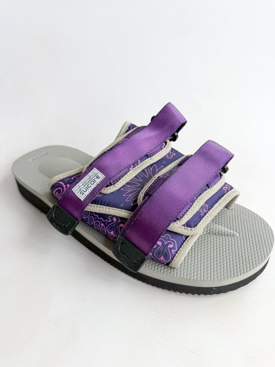 Suicoke Moto Cab Purple Paisley Sandals Sliders - Imagen 8