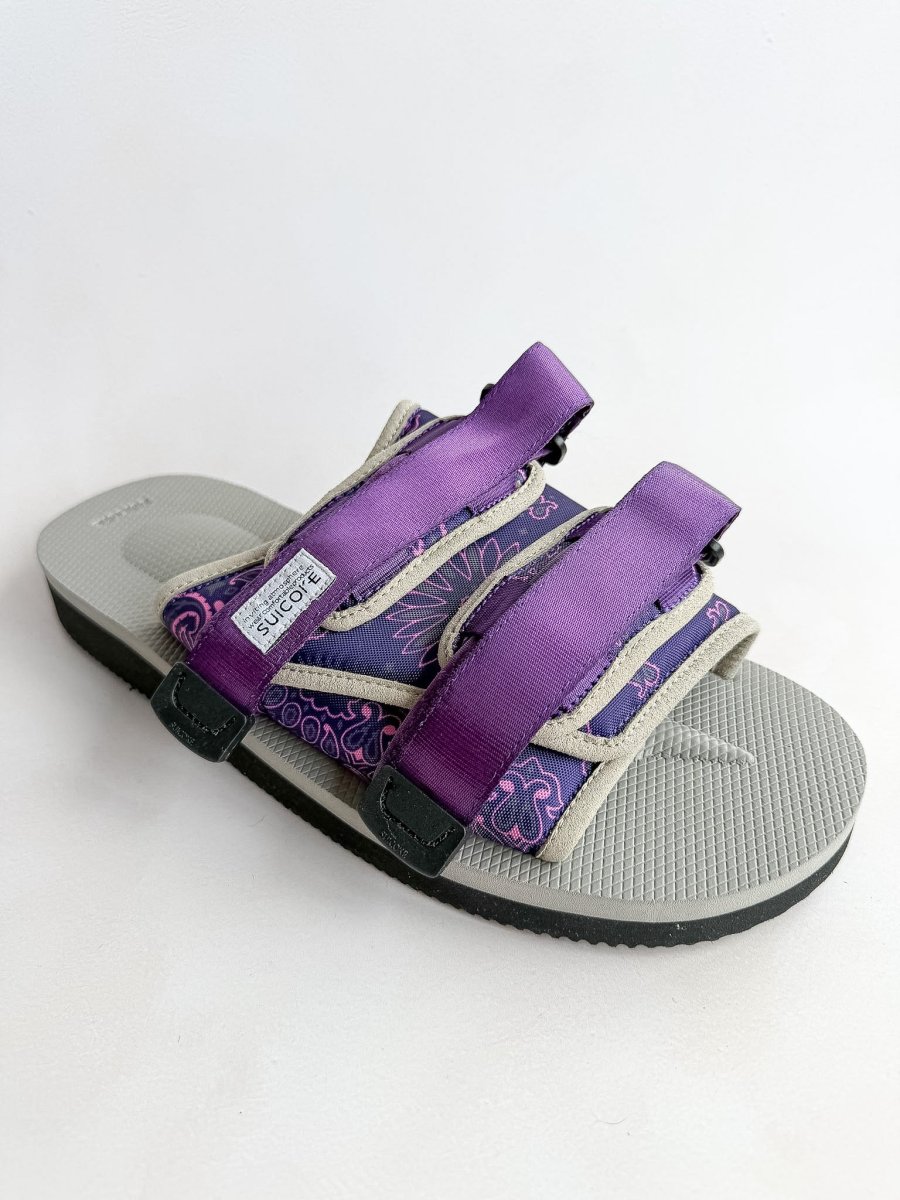 Suicoke Moto Cab Purple Paisley Sandals Sliders - Imagen 9