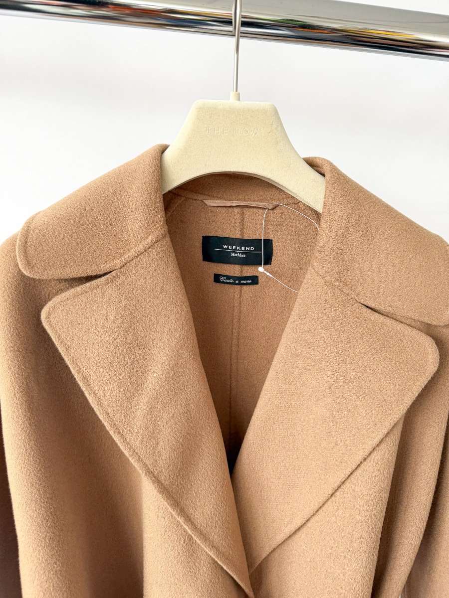 Max Mara Weekend Brown Belted Wrap Coat - Imagen 5