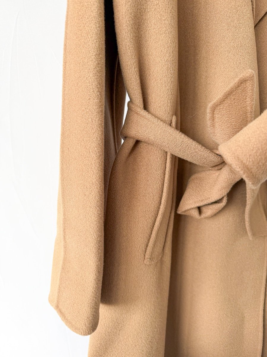 Max Mara Weekend Brown Belted Wrap Coat - Imagen 9