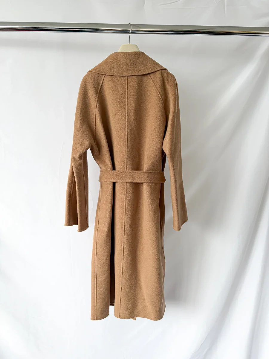 Max Mara Weekend Brown Belted Wrap Coat - Imagen 7