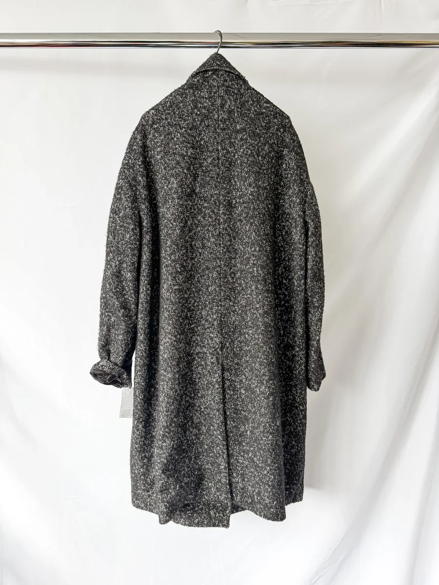 Calvin Klein Boucle Wool Blend Black Coat - Imagen 5