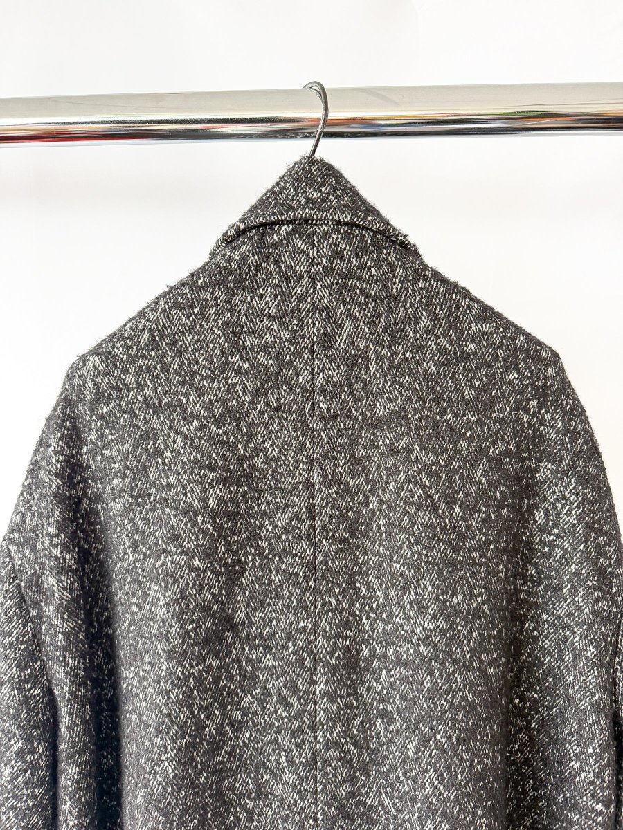 Calvin Klein Boucle Wool Blend Black Coat - Imagen 6