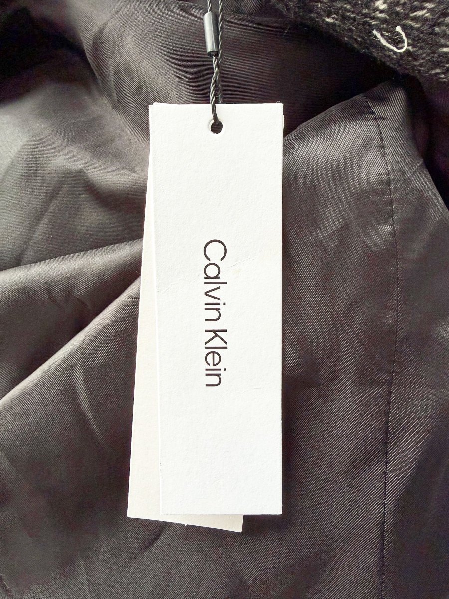 Calvin Klein Boucle Wool Blend Black Coat - Imagen 7