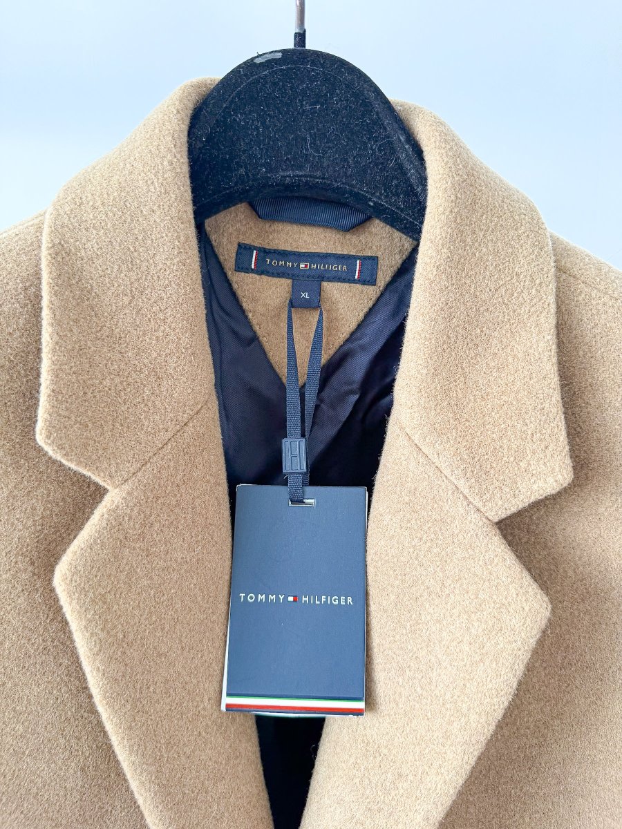 Tommy Hilfiger Camel Brown Wool Blend Coat - Imagen 5