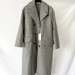 Barena Grey Double Breasted Gazabin Granelo Coat