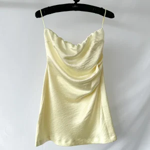 Bec & Bridge Symone Ice Yellow Strapless Mini Dress DAMAGED