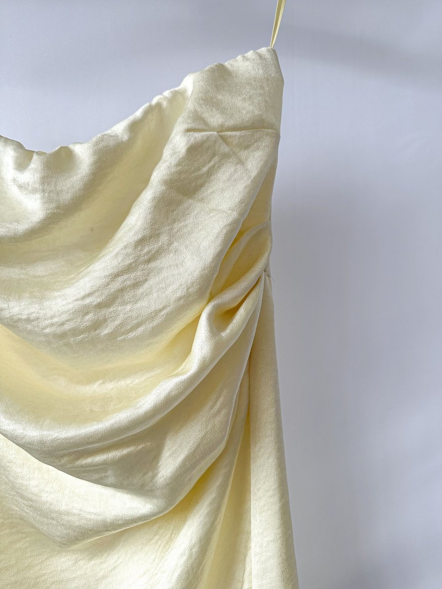 Bec & Bridge Symone Ice Yellow Strapless Mini Dress DAMAGED - Imagen 8