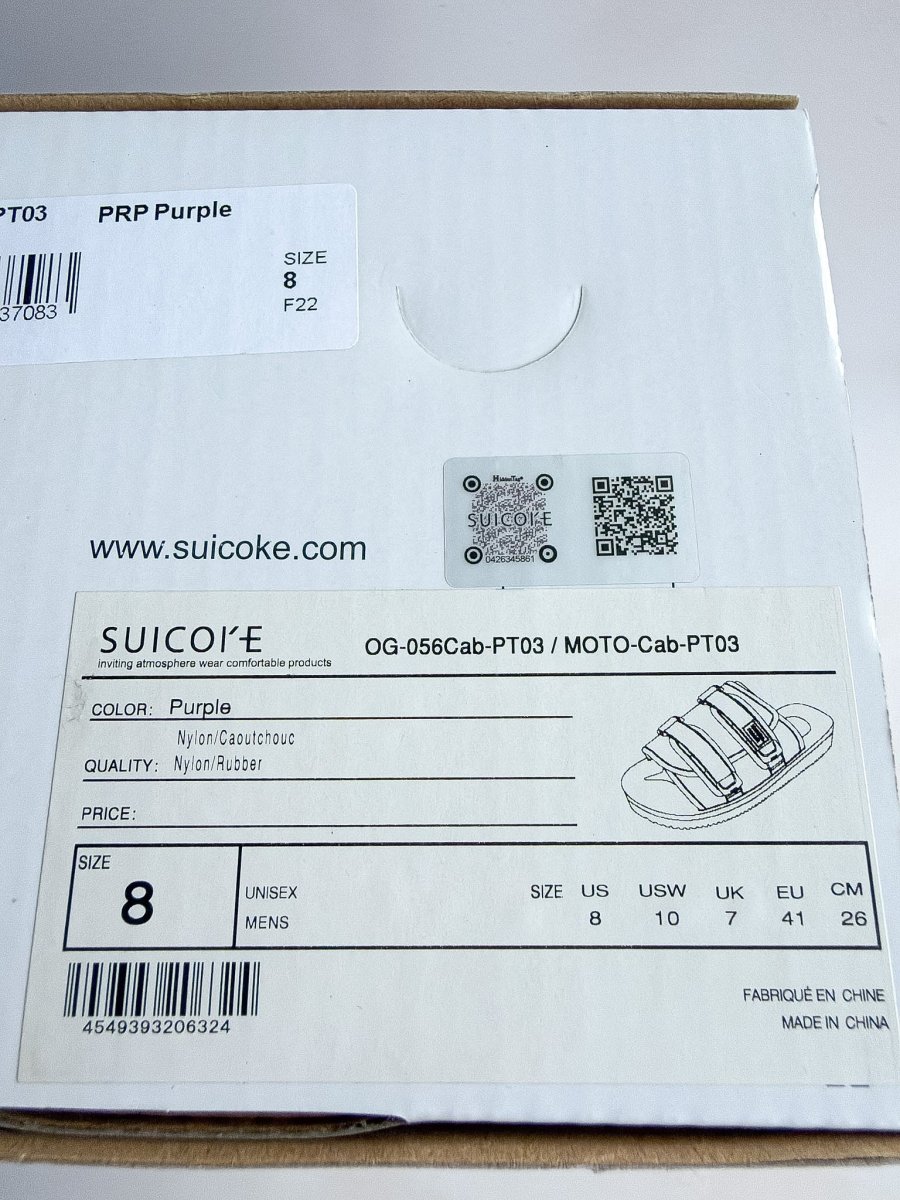 Suicoke Moto Cab Purple Paisley Sandals Sliders - Imagen 4