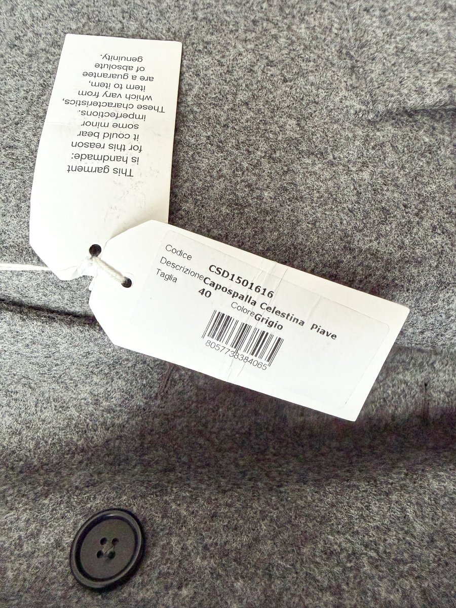 Barena Grey Double Breasted Gazabin Granelo Coat - Imagen 6