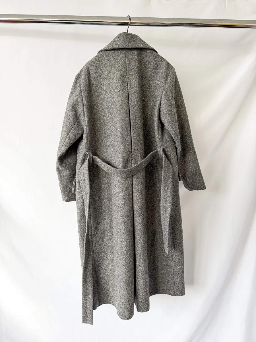 Barena Grey Double Breasted Gazabin Granelo Coat - Imagen 8