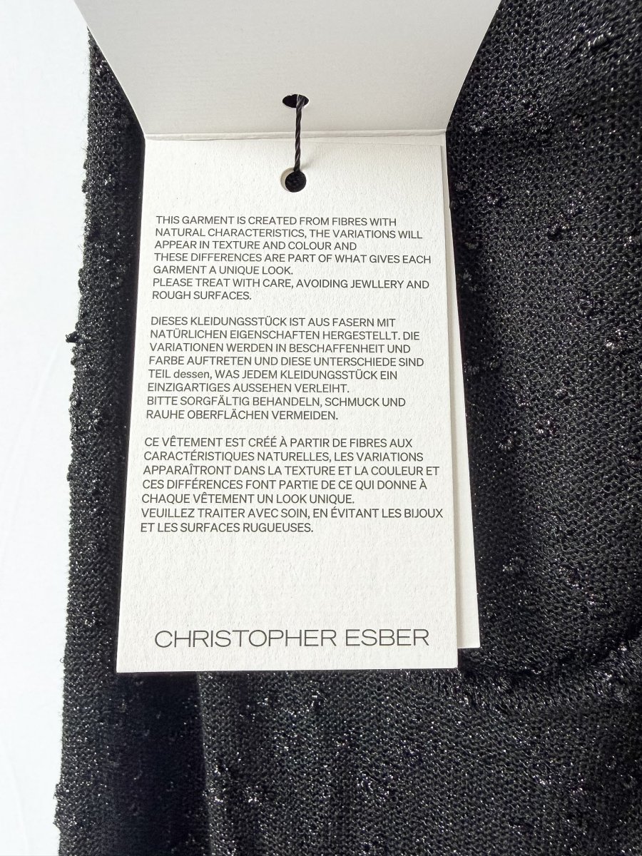 Christopher Esber Metallic Black Knitted Maxi Dress - Imagen 7