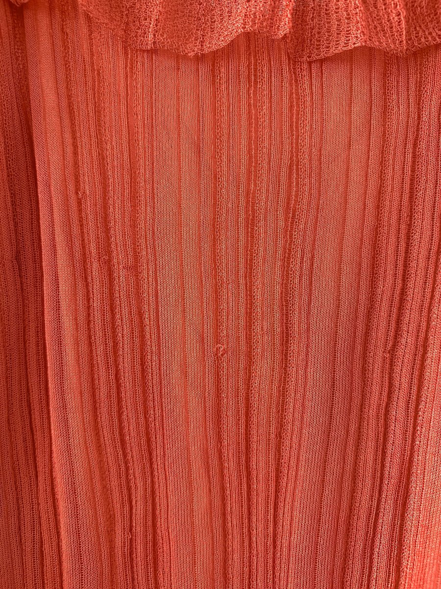 Valentino Plisse Cold Shoulder Frilly Dress - Imagen 8