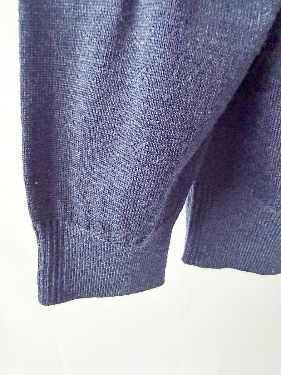 Pringle Of Scotland Merino Wool Polo Neck Jumper In Navy - Imagen 5