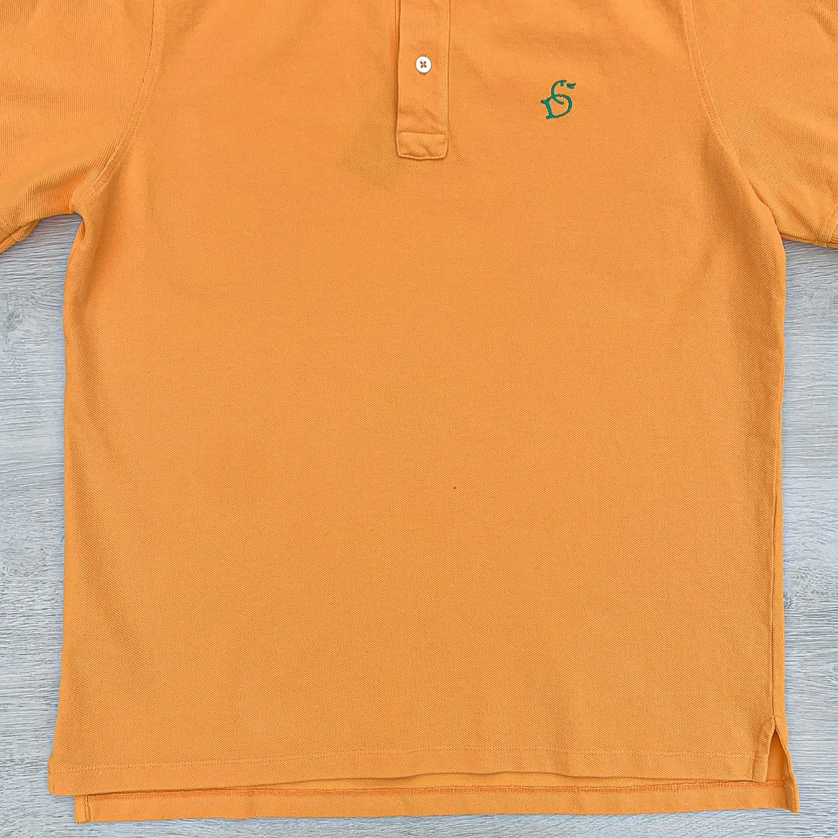 Drake's Duck Butterscotch Yellow Polo Shirt With Logo Embroidered Cotton Piqué - Imagen 6